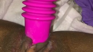 Misha’s intimate moments with her favorite silicone companion