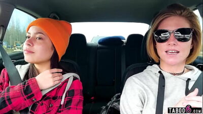 Young blonde and busty MILF indulge in passionate lesbian fun in a steamy encounter